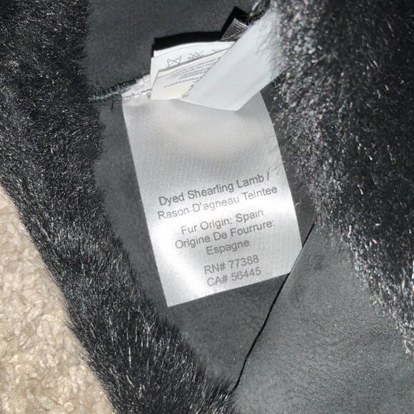 J.CREw TOSCANA SHEARLING HAT. SIZE: s-m. COLOR: black. ITEM # b7793. - Picture 3 of 6